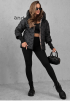Pikowana Jacke z kapturem Autumn Edge Schwarz