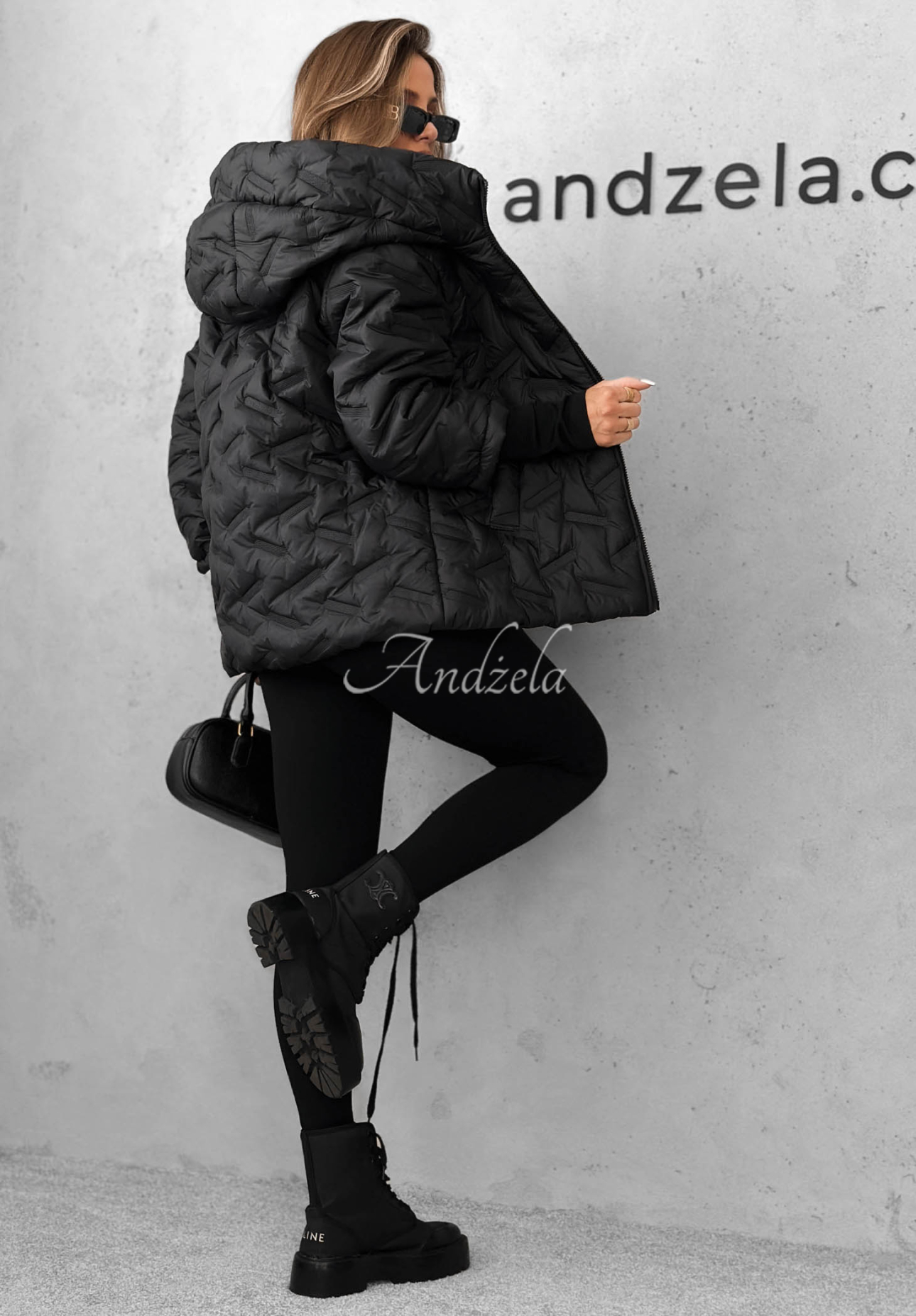 Gesteppte Jacke mit Kapuze Autumn Edge Schwarz