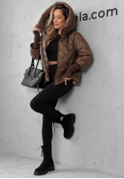 Pikowana Jacke z kapturem Autumn Edge Schwarz