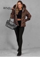 Pikowana Jacke z kapturem Autumn Edge Schwarz