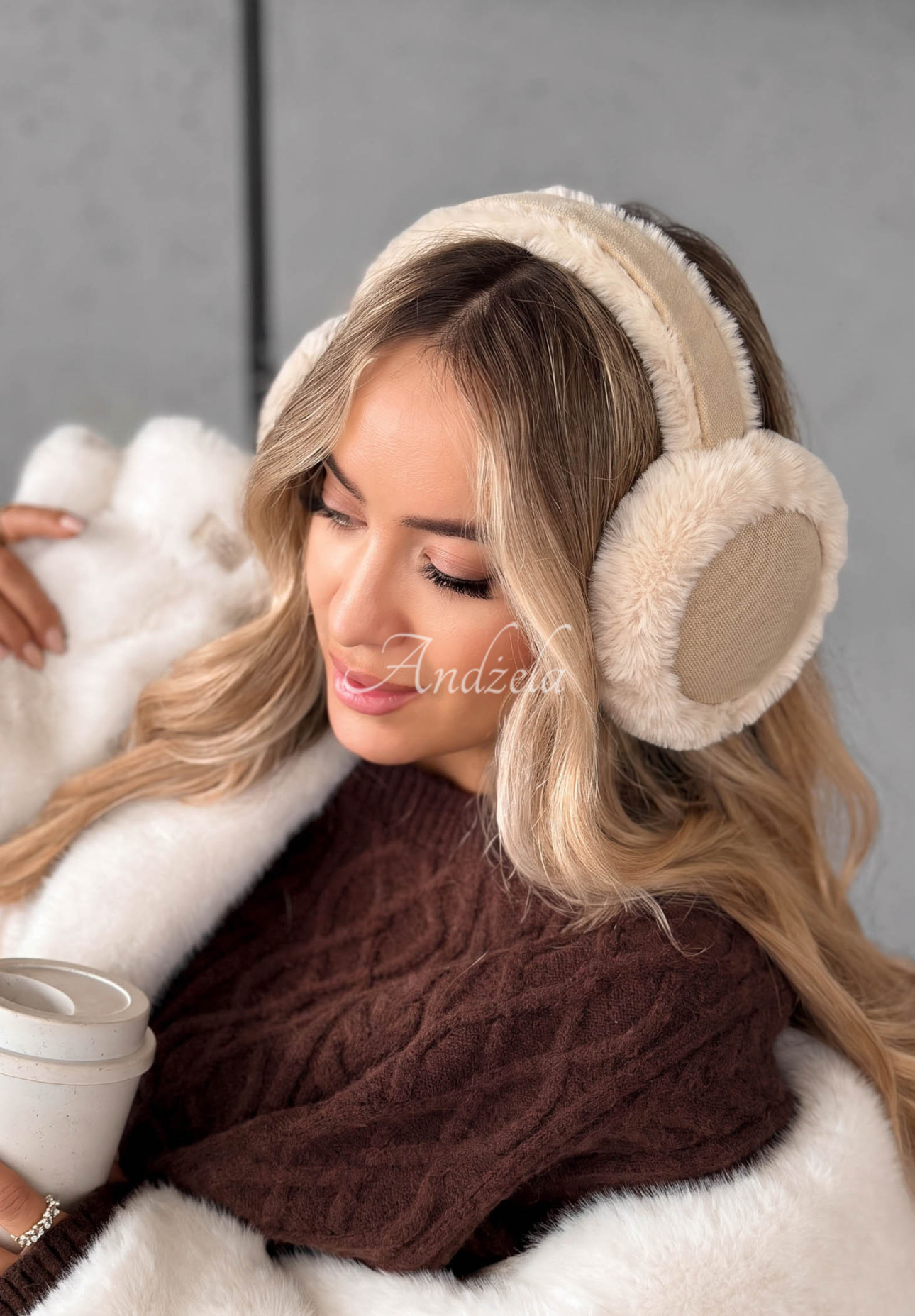 Pelz-Ohrenschützer Frosty Days Beige