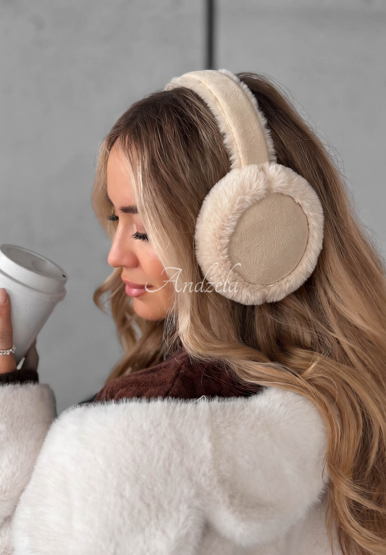 Pelz-Ohrenschützer Frosty Days Beige