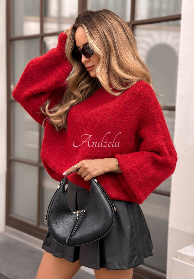 Oversize Pulli Amari Rot