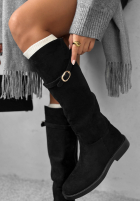 Lange zamszowe Stiefel Cinnamon Kiss Schokoladenbraun