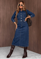 Jeans Kleid Christie ciemnoniebieska
