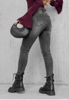 Hose Jeans skinny z przetarciami Another Side Dunkelgrau