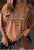 T-Shirt z nadrukiem Ciao Beli Camel