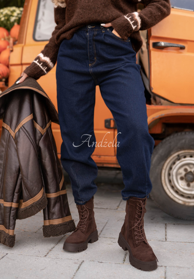 Jeanshose Mom-Fit Gentle Rain Dunkelblau