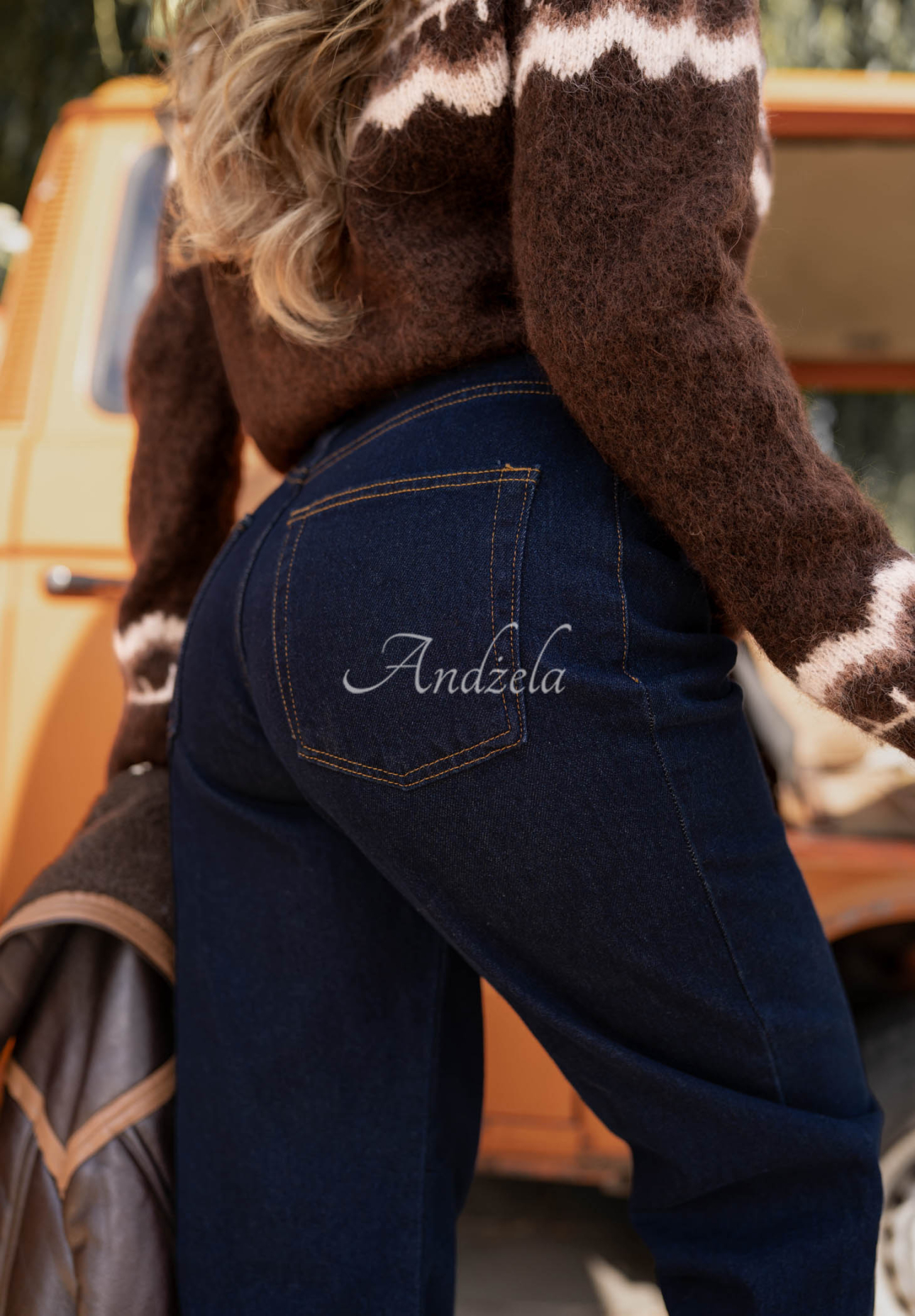 Jeanshose Mom-Fit Gentle Rain Dunkelblau