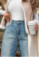 Hose Jeans mom fit Cloudy Sunday Hellblau