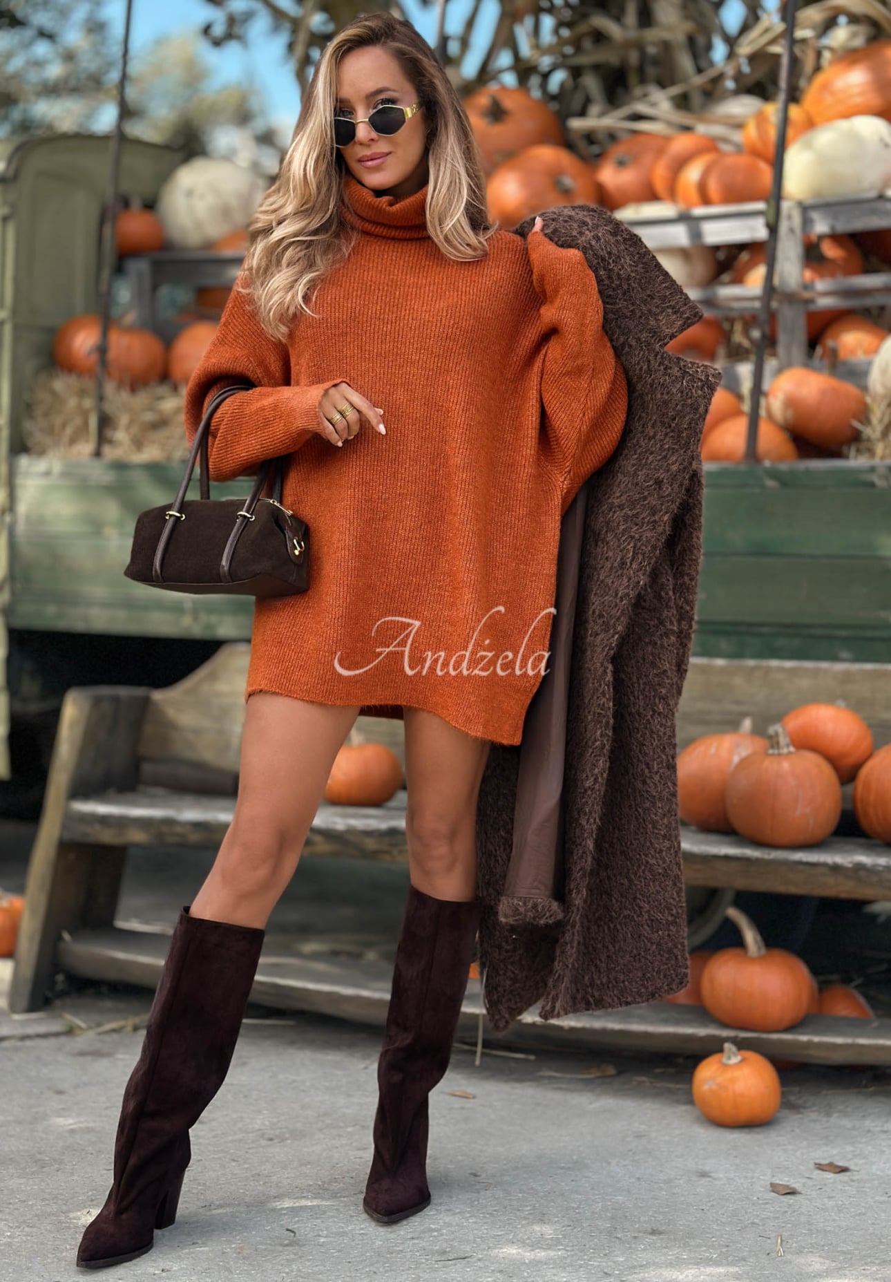 Rollkragenpullover Mavi rotblond