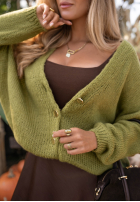 Krótki Cardigan oversize z zapięciem Cloud Touch Himbeerrot