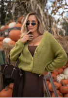 Krótki Cardigan oversize z zapięciem Cloud Touch Himbeerrot