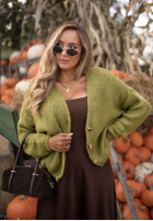 Krótki Cardigan oversize z zapięciem Cloud Touch Himbeerrot
