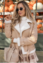 Jacke Bikerjacke z futrem Avira Camel