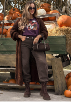 Bluse longsleeve z nadrukiem w kwiaty Autumn Sweetie Beerenfarben
