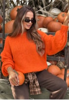 Miękki Pullover oversize Cloud Babe Orange