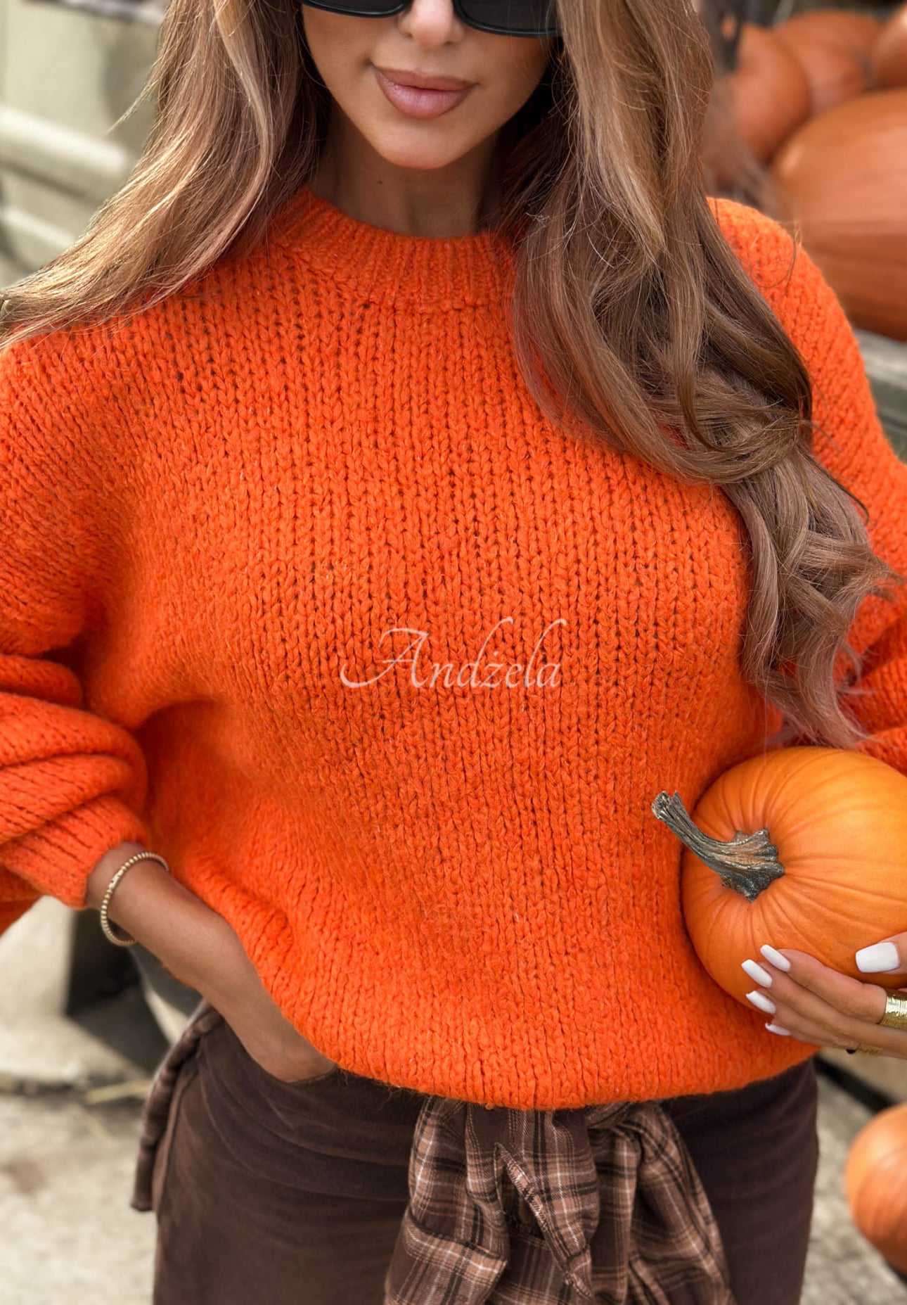 Weicher Oversize-Pullover mit Wolle und Viskose Cloud Babe Orange