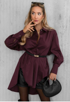Asymetryczna Hemd z kołnierzem Soft Darling Khaki