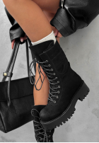 zamszowe Stiefeletten workery Cold Mornings Schwarz