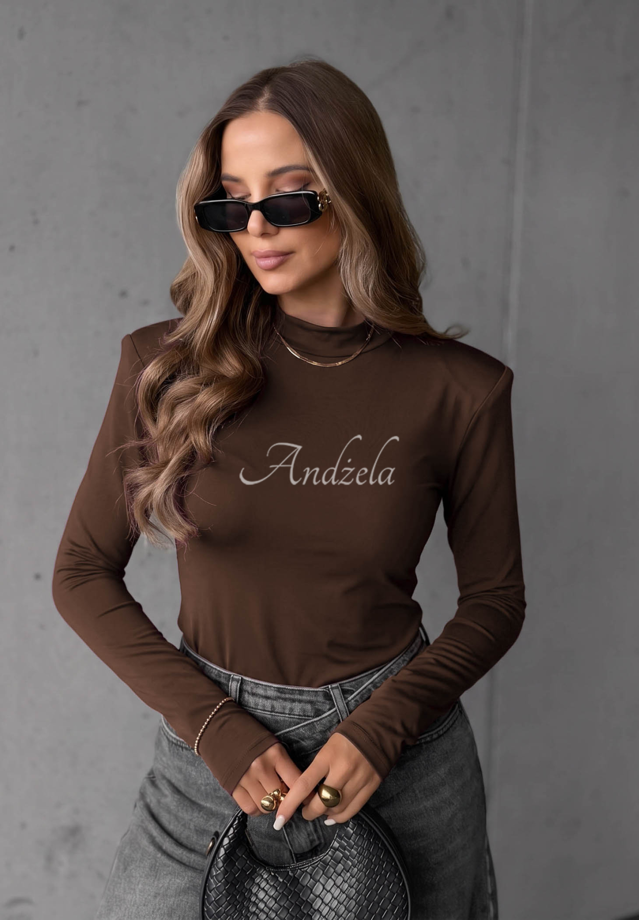 Viskosebluse mit langen Ärmeln Soft Classics Schokoladenbraun
