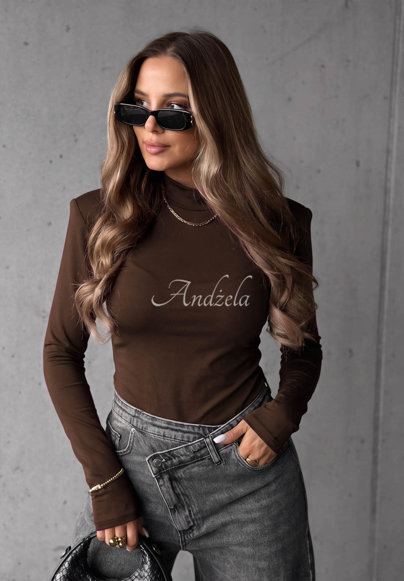 Viskosebluse mit langen Ärmeln Soft Classics Schokoladenbraun