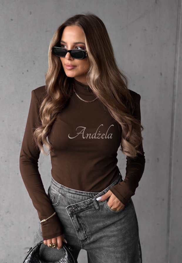 Viskosebluse mit langen &Auml;rmeln Soft Classics Schokoladenbraun