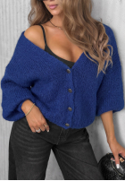 Krótki Cardigan oversize z zapięciem Cloud Touch Himbeerrot