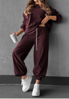Sztruksowy Sweat Set z wiskozy Endless Comfort Beerenfarben