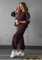 Sztruksowy Sweat Set z wiskozy Endless Comfort Beerenfarben