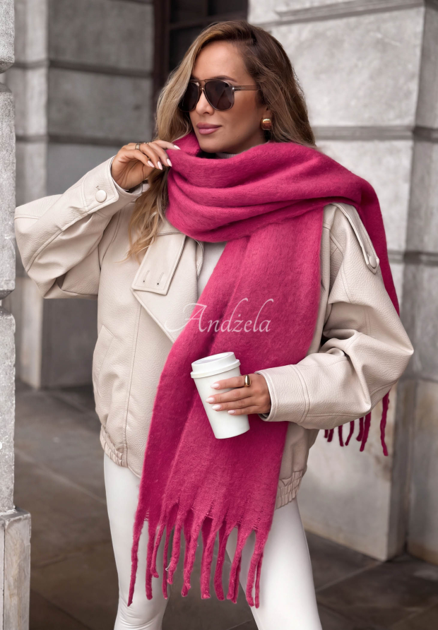 Weicher Schal mit Fransen Snow Darling Fuchsia