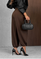 Material Hose joggery z gumką Taille Warm Whispers Schwarz