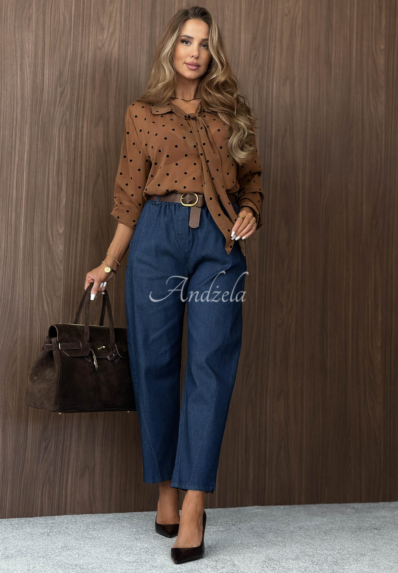 Bananenjeans mit Ziernähten Quiet Moments Dunkelblau