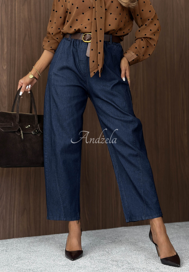 Bananenjeans mit Ziern&auml;hten Quiet Moments Dunkelblau