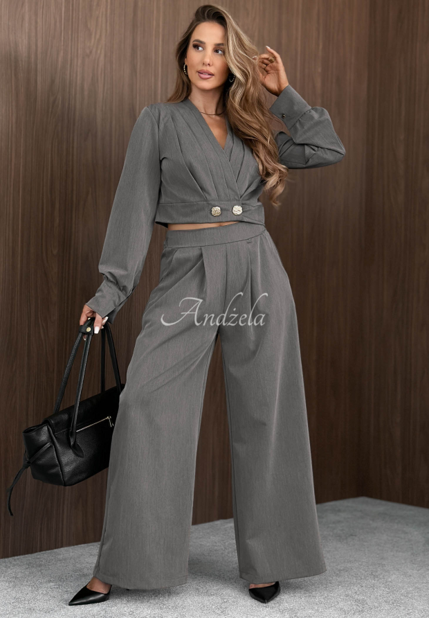 Elegantes Set mit Falten Style Desire Grau