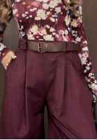 Set Jacke bomberka i Hose wide leg Iconic Style Burgunderrot