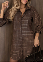 Koszulowa Kleid w kratę Quiet Energy Schokoladenbraun