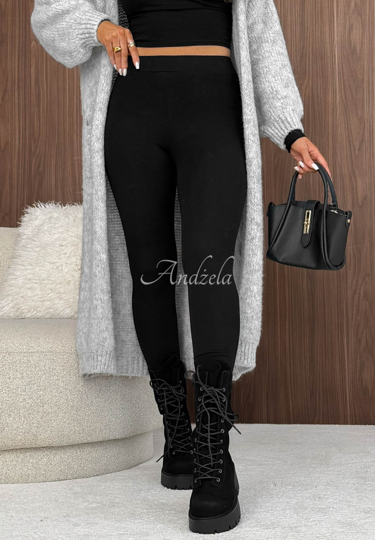 Isolierte Leggings aus Baumwolle Lucky Girl Schwarz