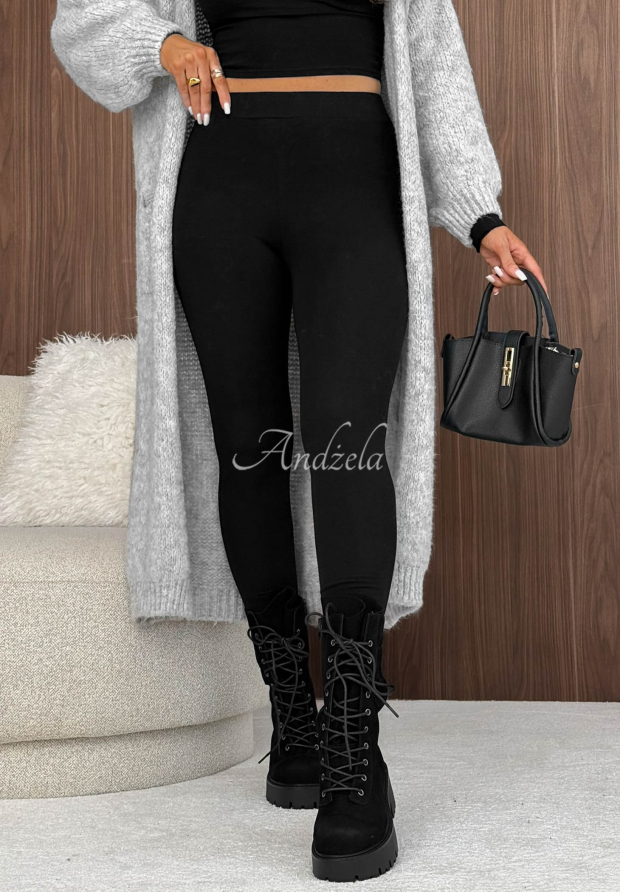 Isolierte Leggings aus Baumwolle Lucky Girl Schwarz