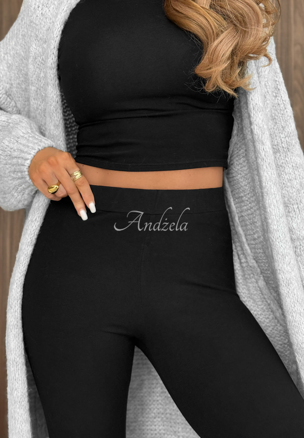 Isolierte Leggings aus Baumwolle Lucky Girl Schwarz