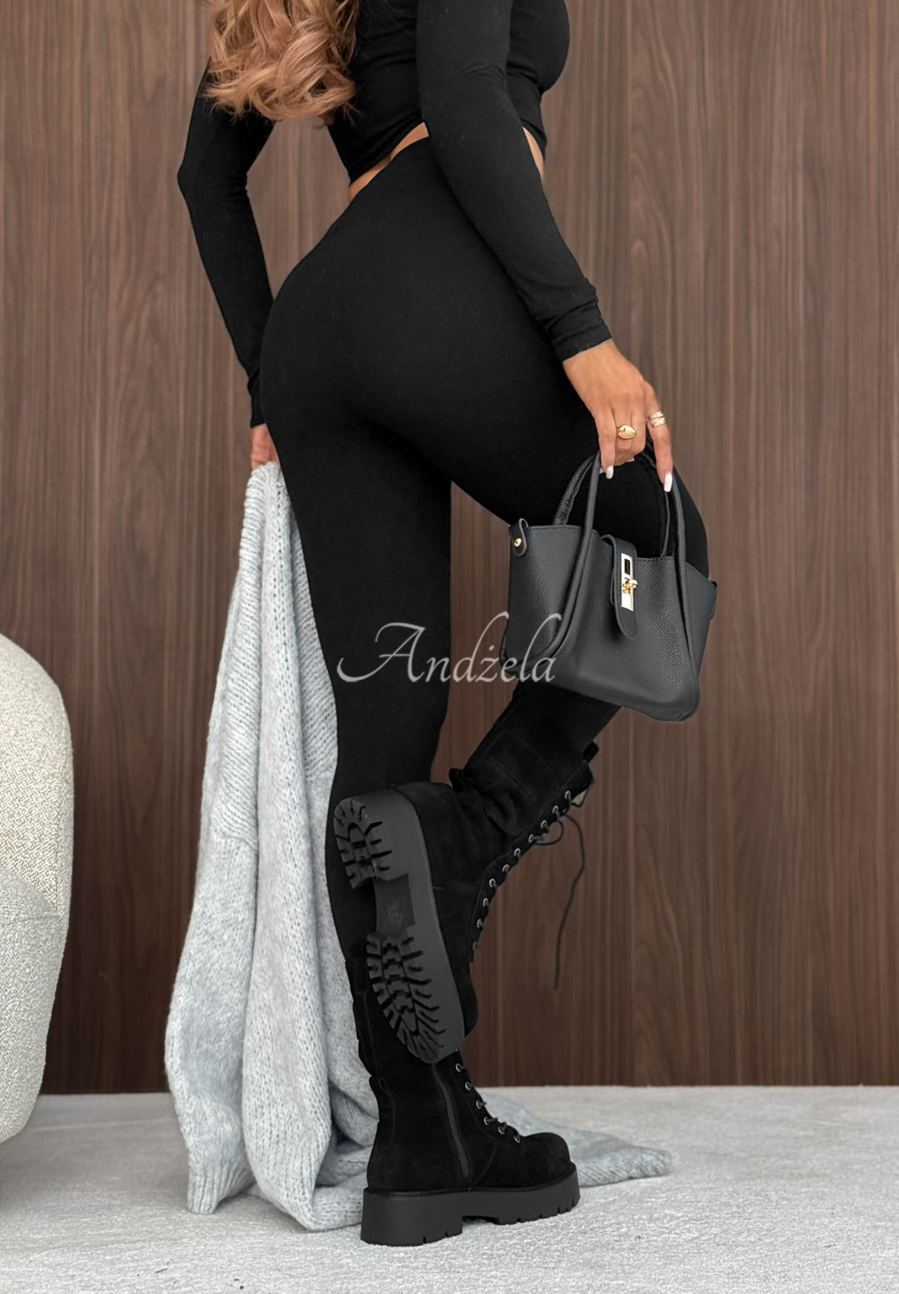 Isolierte Leggings aus Baumwolle Lucky Girl Schwarz
