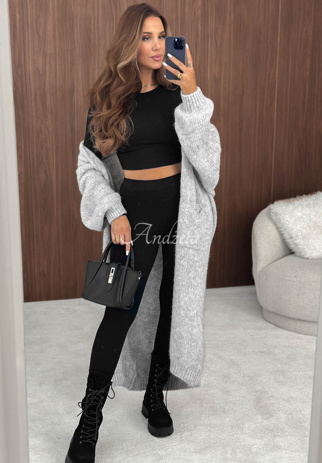 Isolierte Leggings aus Baumwolle Lucky Girl Schwarz
