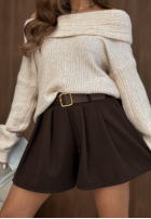 Plisowane spódnico-spodenki Early Autumn Beige