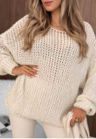 Miękki Pullover oversize Sugar Babe Beige