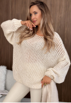 Miękki Pullover oversize Sugar Babe Beige