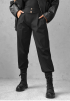 Material Hose joggery z guzikami Divine Charm Schwarz