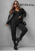 Material Hose joggery z guzikami Divine Charm Schwarz