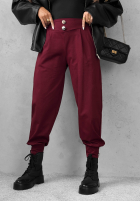 Material Hose joggery z guzikami Divine Charm Schwarz