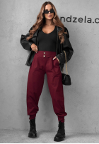 Material Hose joggery z guzikami Divine Charm Schwarz