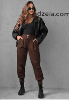 Material Hose joggery z guzikami Divine Charm Schwarz